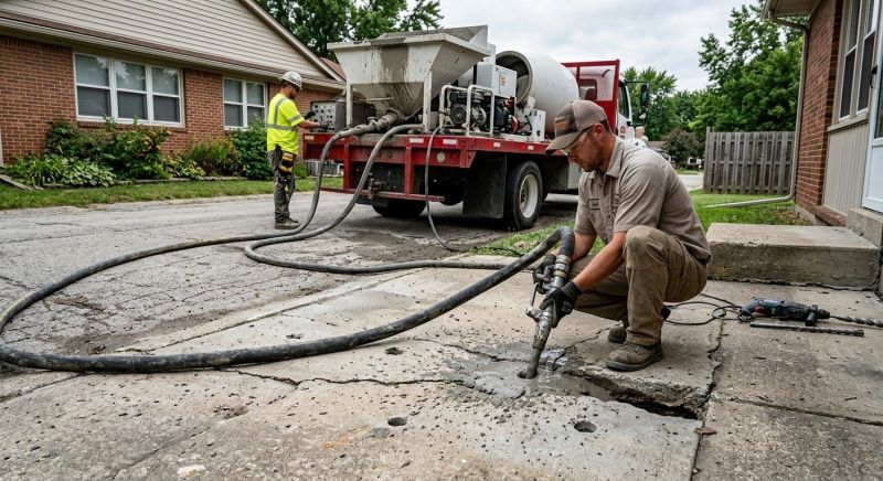 Concrete Settlement Repair in Des Moines, IA